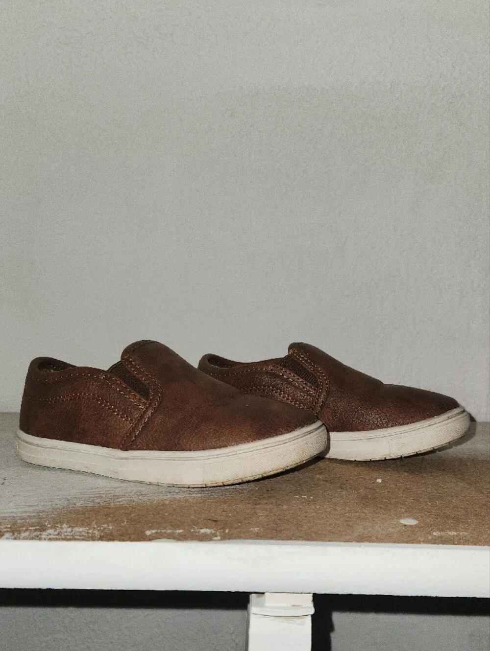 Size 10 Toddler Simple Joys by Carter's Slip-On Casual Sneakers in Brown